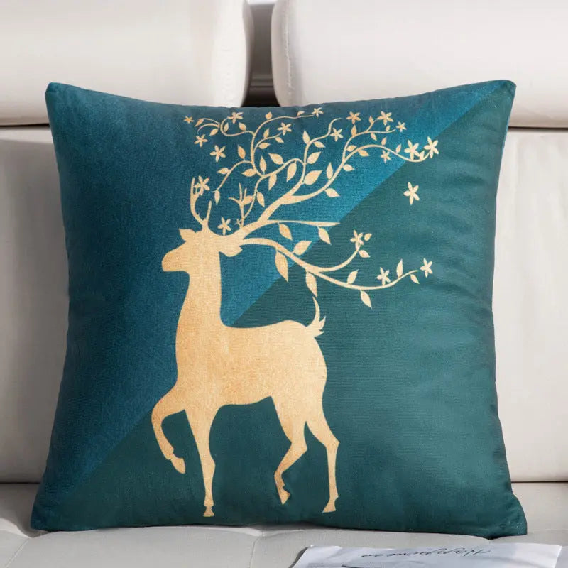 Housse de Coussin Luxe Design NORDIC Looking up deer-45X45cm single pillowcase wit