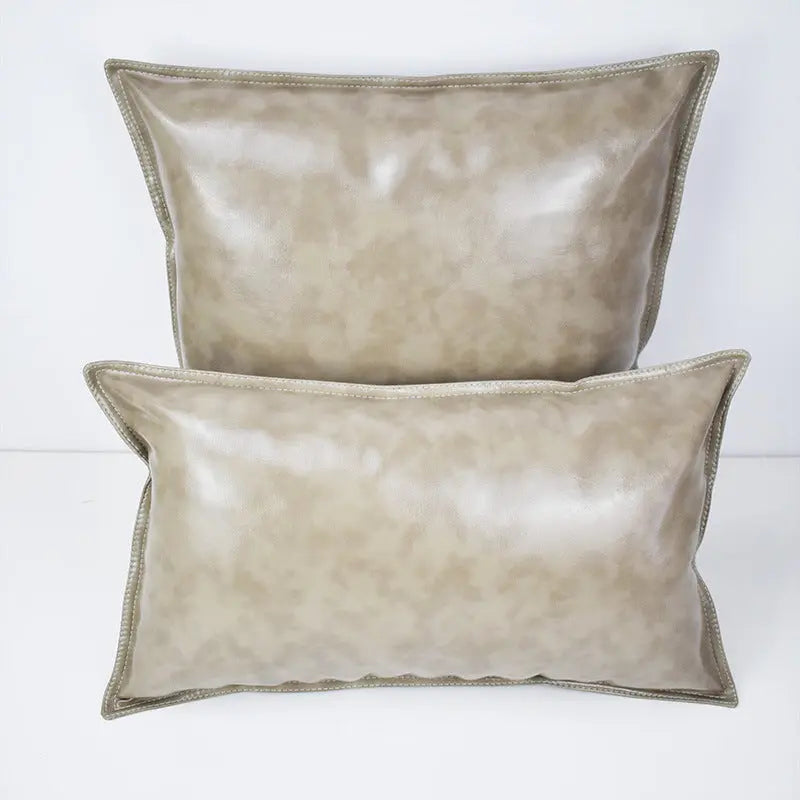 Housse de Coussin Luxe PU ENIRO Grey-30x50cm