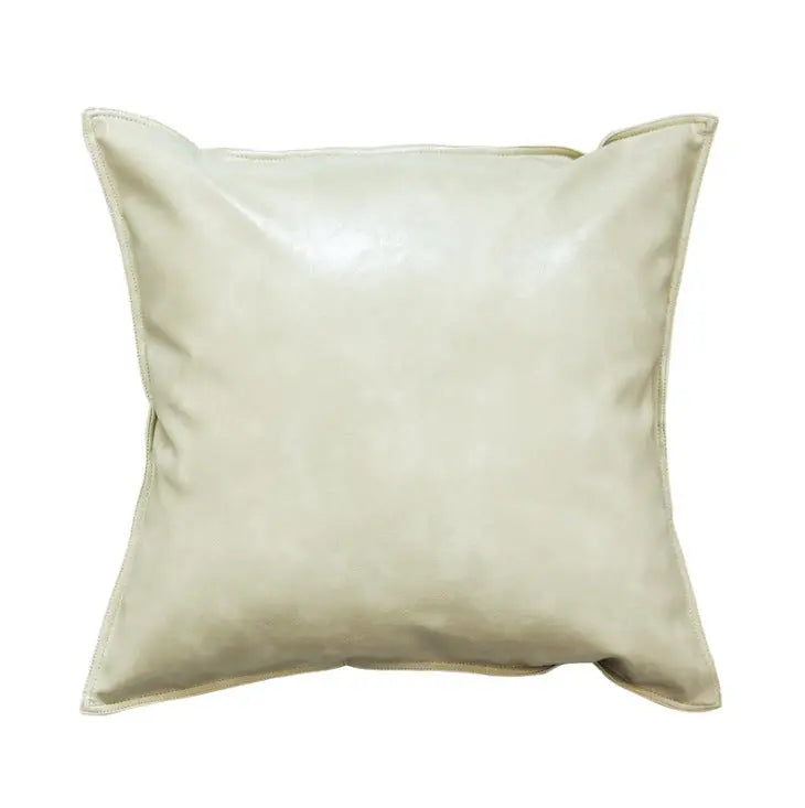 Housse de Coussin Luxe PU ENIRO Beige-60x60cm