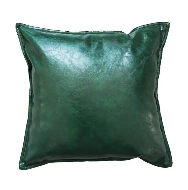 Housse de Coussin Luxe PU ENIRO Emerald-60x60cm