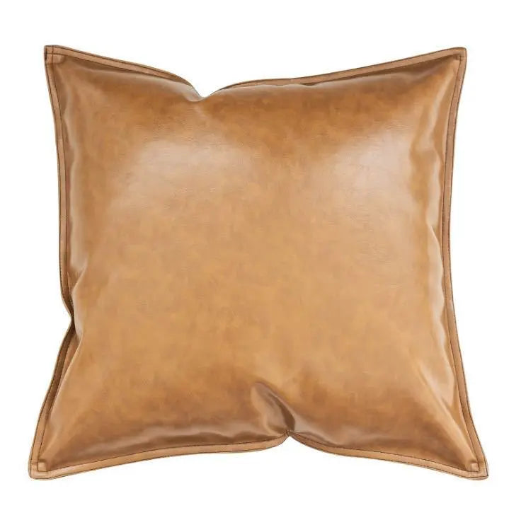 Housse de Coussin Luxe PU ENIRO Light Brown-45x45cm