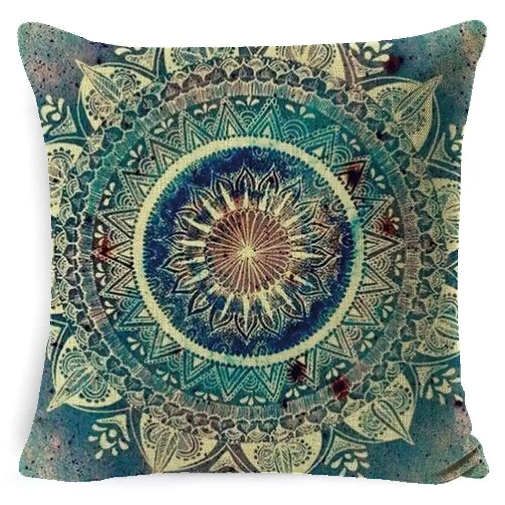 Housse de Coussin Mandala Rétro BOHO Style 3-45x 45 Pillowcase