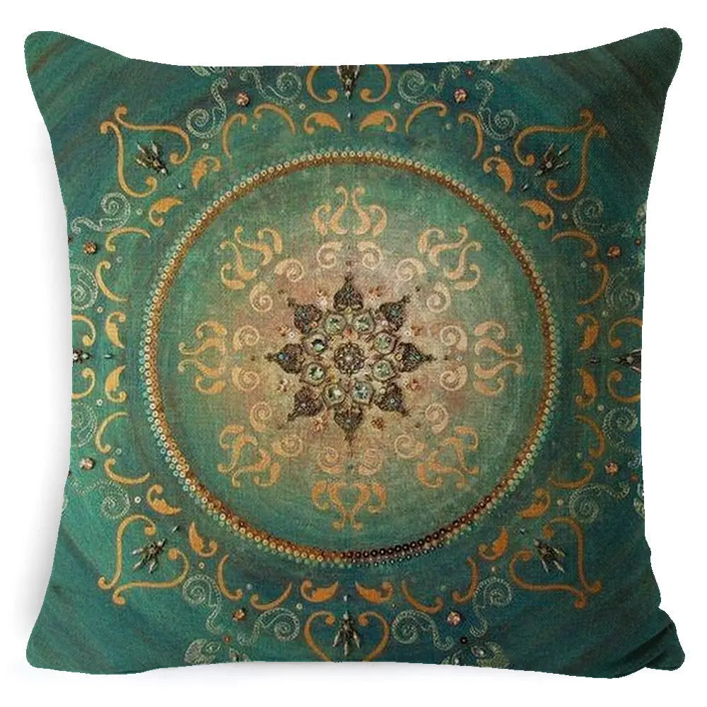 Housse de Coussin Mandala Rétro BOHO Style 4-45x 45 Pillowcase