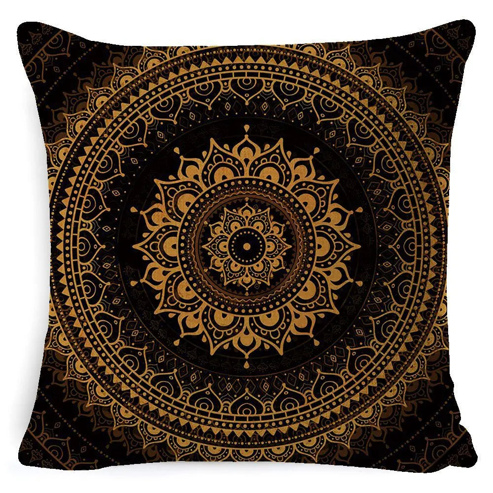 Housse de Coussin Mandala Rétro BOHO Style 5-45x 45 Pillowcase