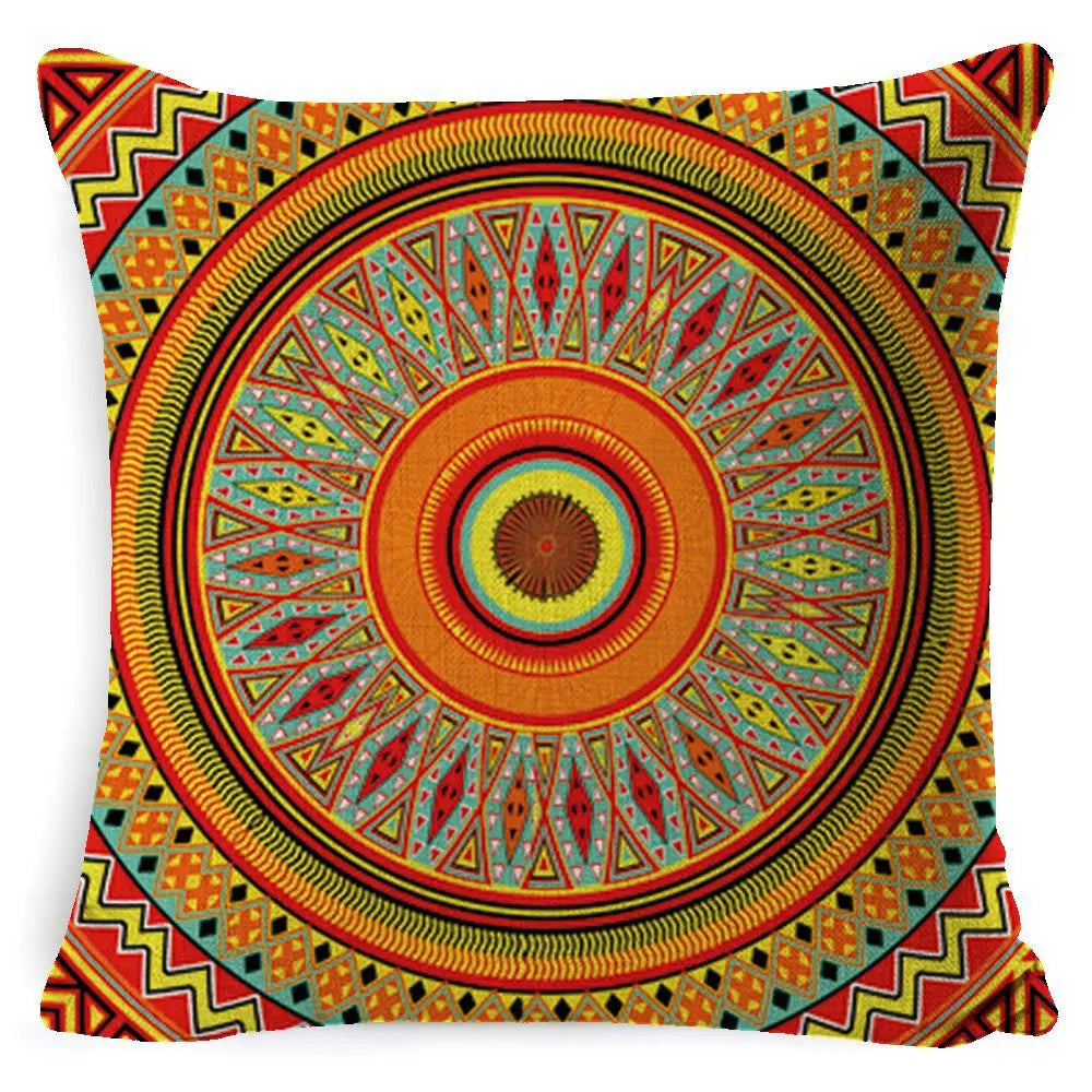 Housse de Coussin Mandala Rétro BOHO Style 7-45x45 Pillowcase Pillow Core