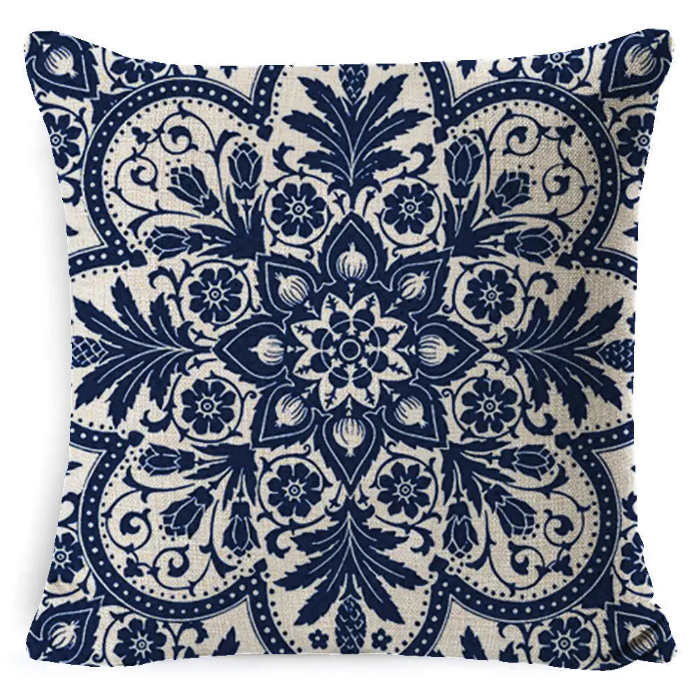 Housse de Coussin Mandala Rétro BOHO Style 9-45x 45 Pillowcase