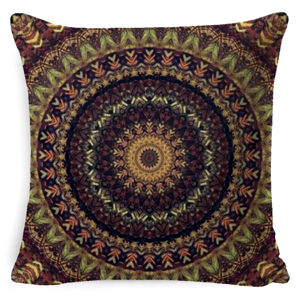 Housse de Coussin Mandala Rétro BOHO Style 11-45x45 Pillowcase Pillow Core