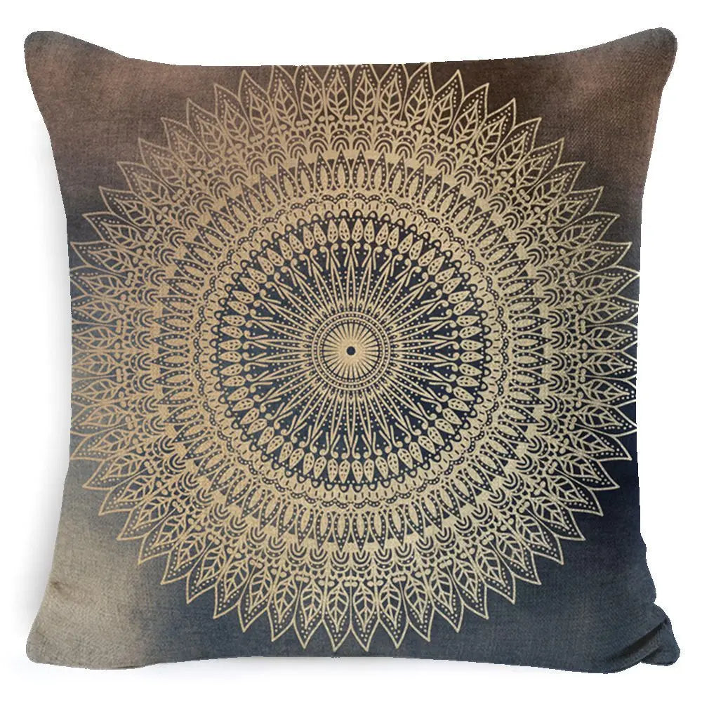 Housse de Coussin Mandala Rétro BOHO Style 17-45x 45 Pillowcase