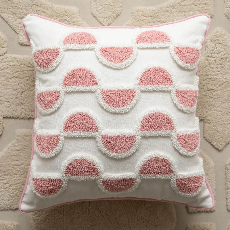Housse de Coussin Modern Polka DOTLY Wave Cotton Candy-45x45cm
