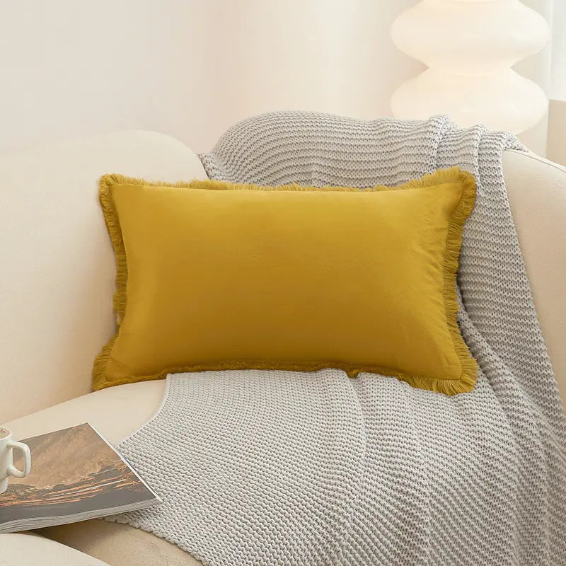 Housse de Coussin Moderne Alora Waxing Yellow-45X45cm