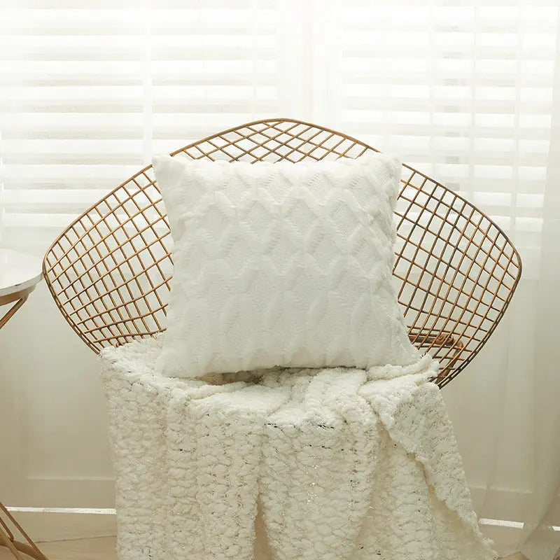 Housse de Coussin Moderne NALIO 45x45cm-White-1PCS