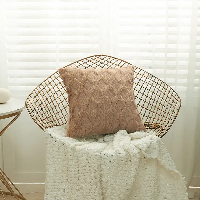 Housse de Coussin Moderne NALIO 45x45cm-Coffee color-1PCS