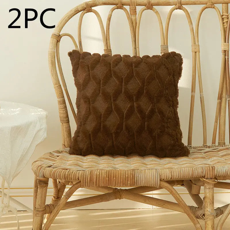 Housse de Coussin Moderne NALIO 30x50cm-Dark brown-2PCS