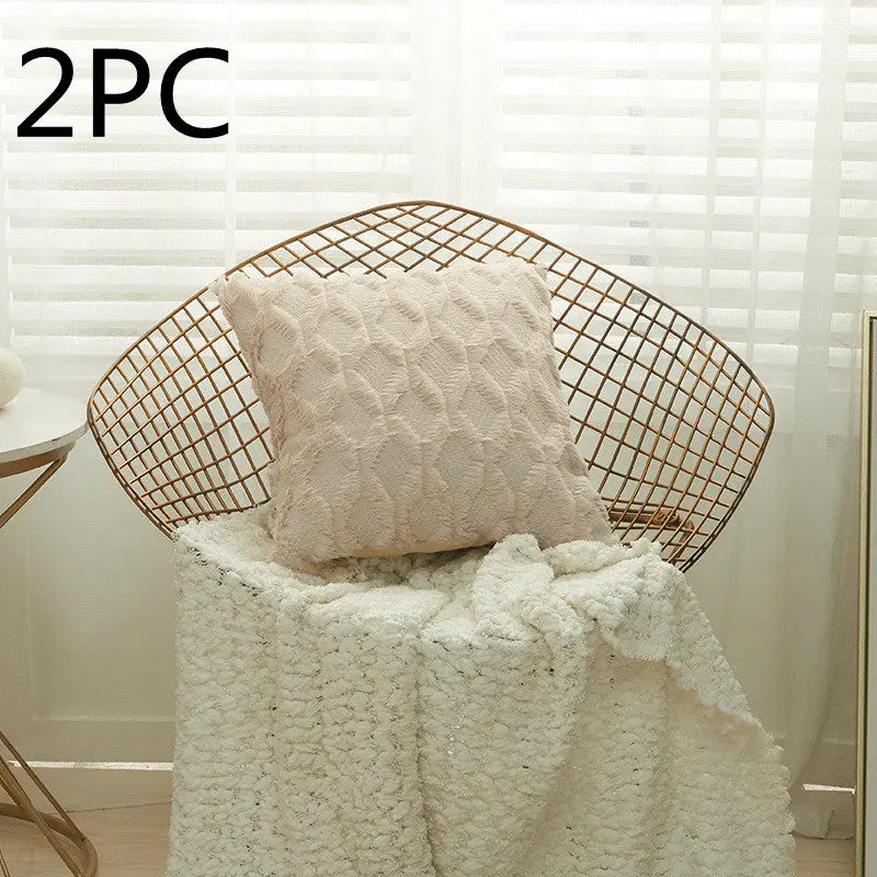 Housse de Coussin Moderne NALIO 45x45cm-Apricot-2PCS