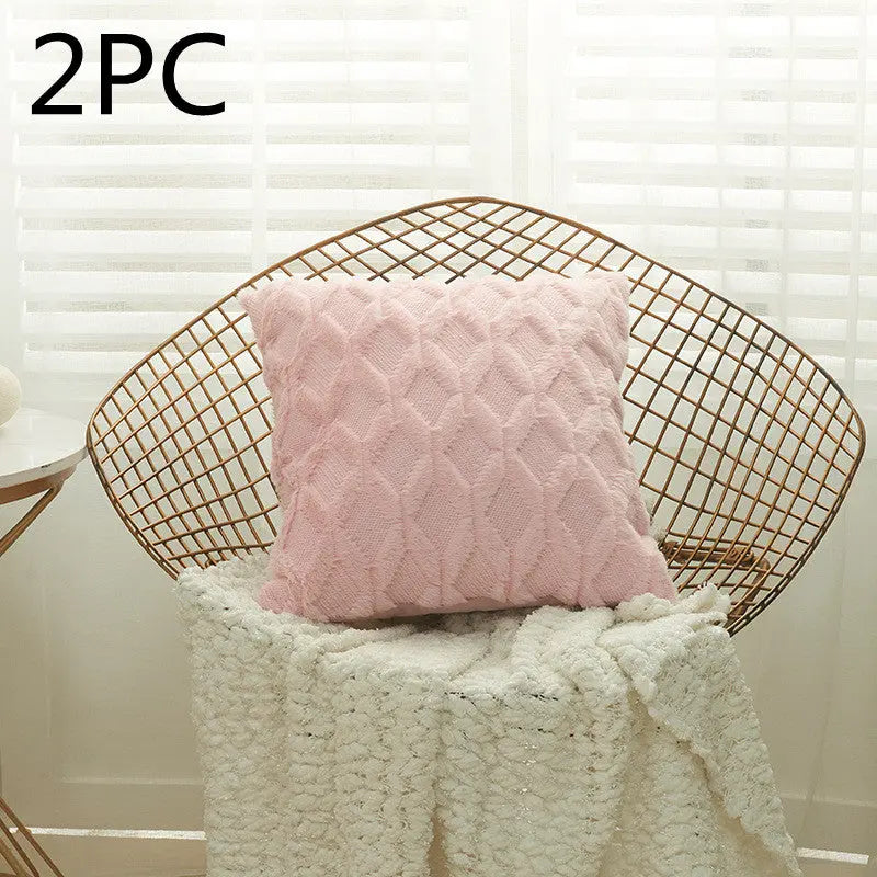 Housse de Coussin Moderne NALIO 45x45cm-Light Pink-2PCS