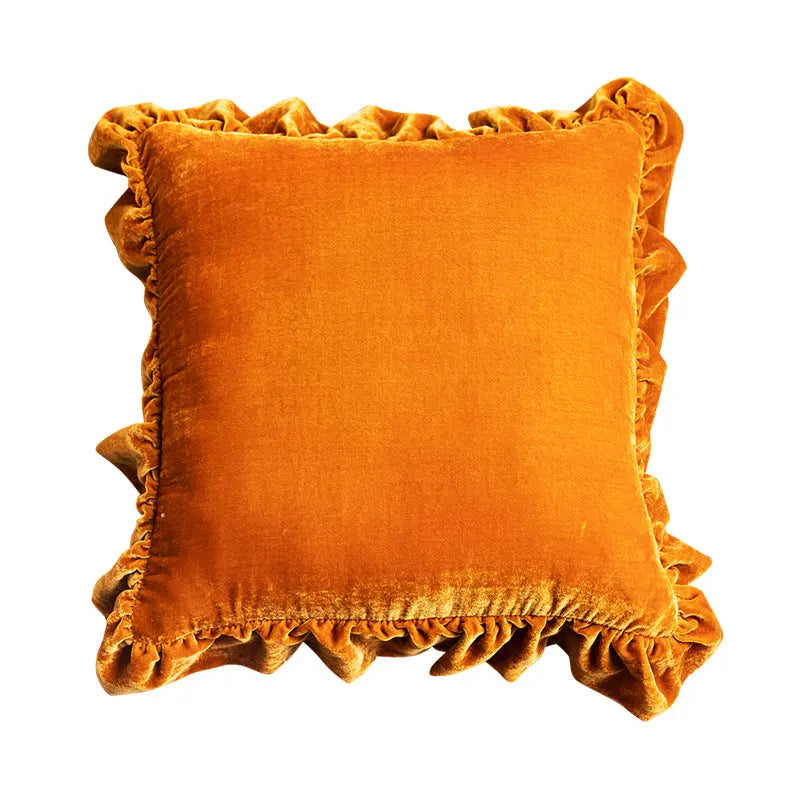 Housse de Coussin Satin Serein Orange-30x50 Coreless