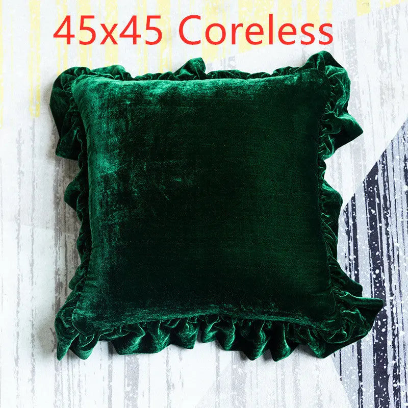 Housse de Coussin Satin Serein Green -45x45 Coreless