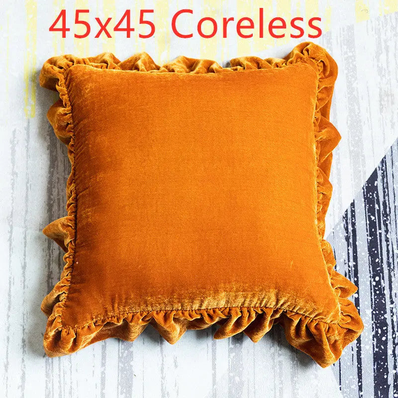 Housse de Coussin Satin Serein Orange-45x45 Coreless