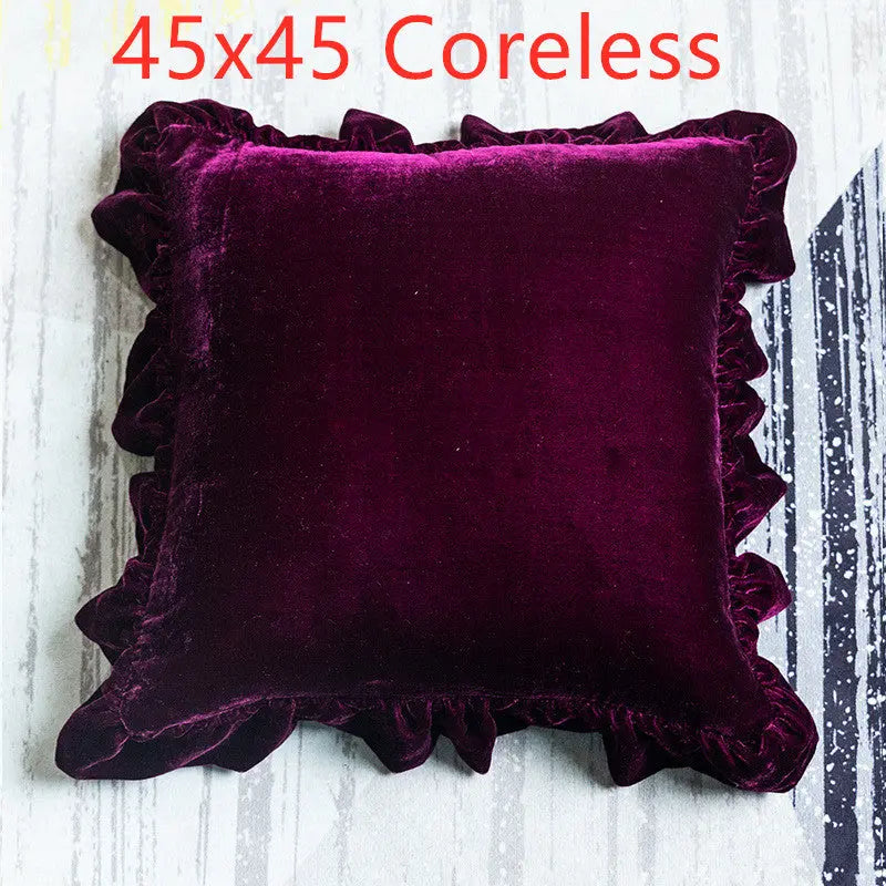 Housse de Coussin Satin Serein Rose Red-45x45 Coreless