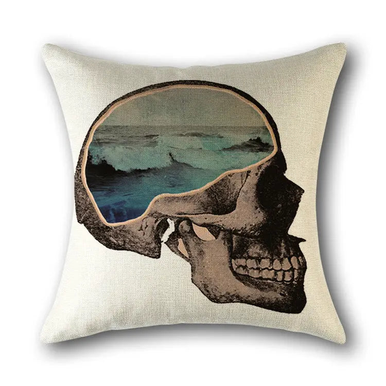 Housse de Coussin Scandinave SKULLFRAB 12 style-45x45cm
