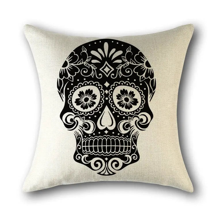 Housse de Coussin Scandinave SKULLFRAB 6 style-45x45cm
