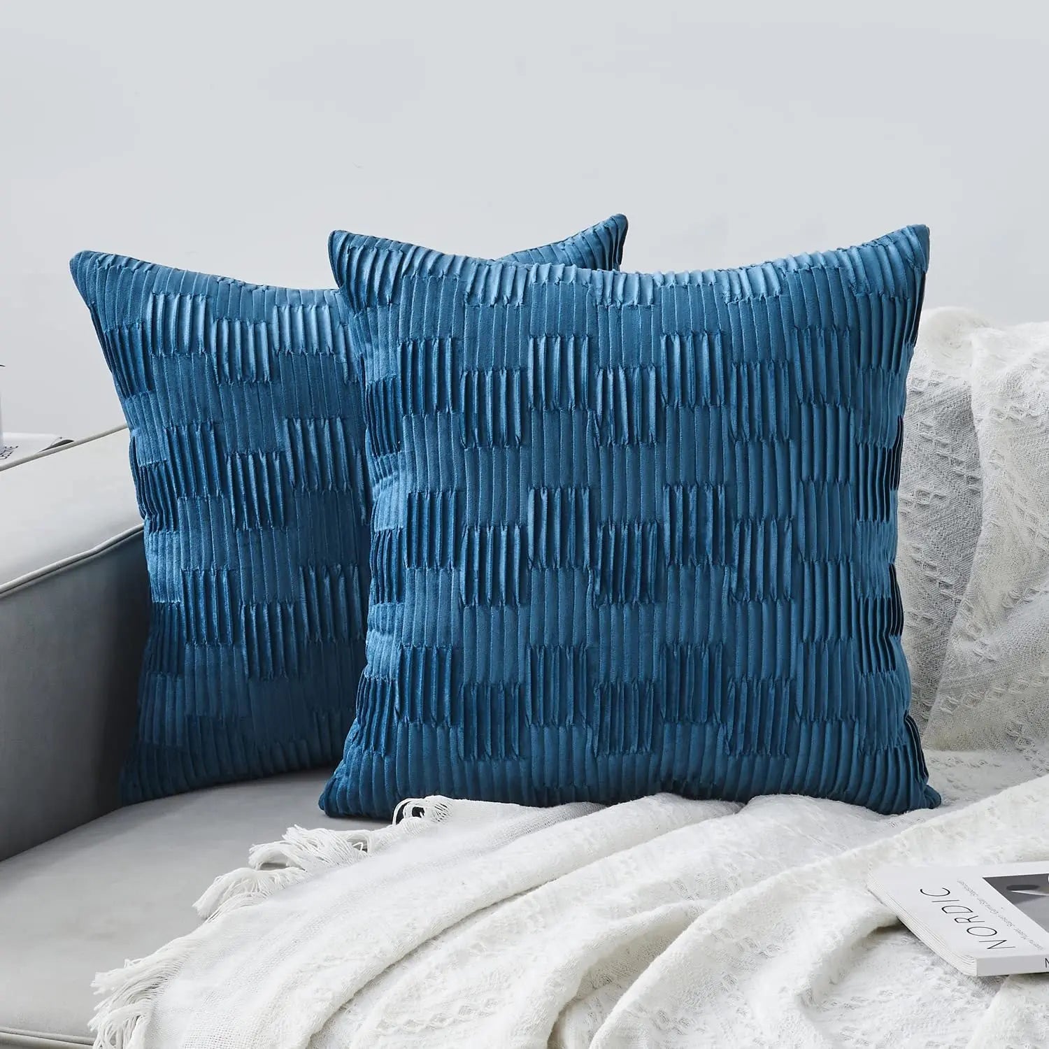 Housse de Coussin Velours ALMA 45 X45cm Without Pillow-W0116 6