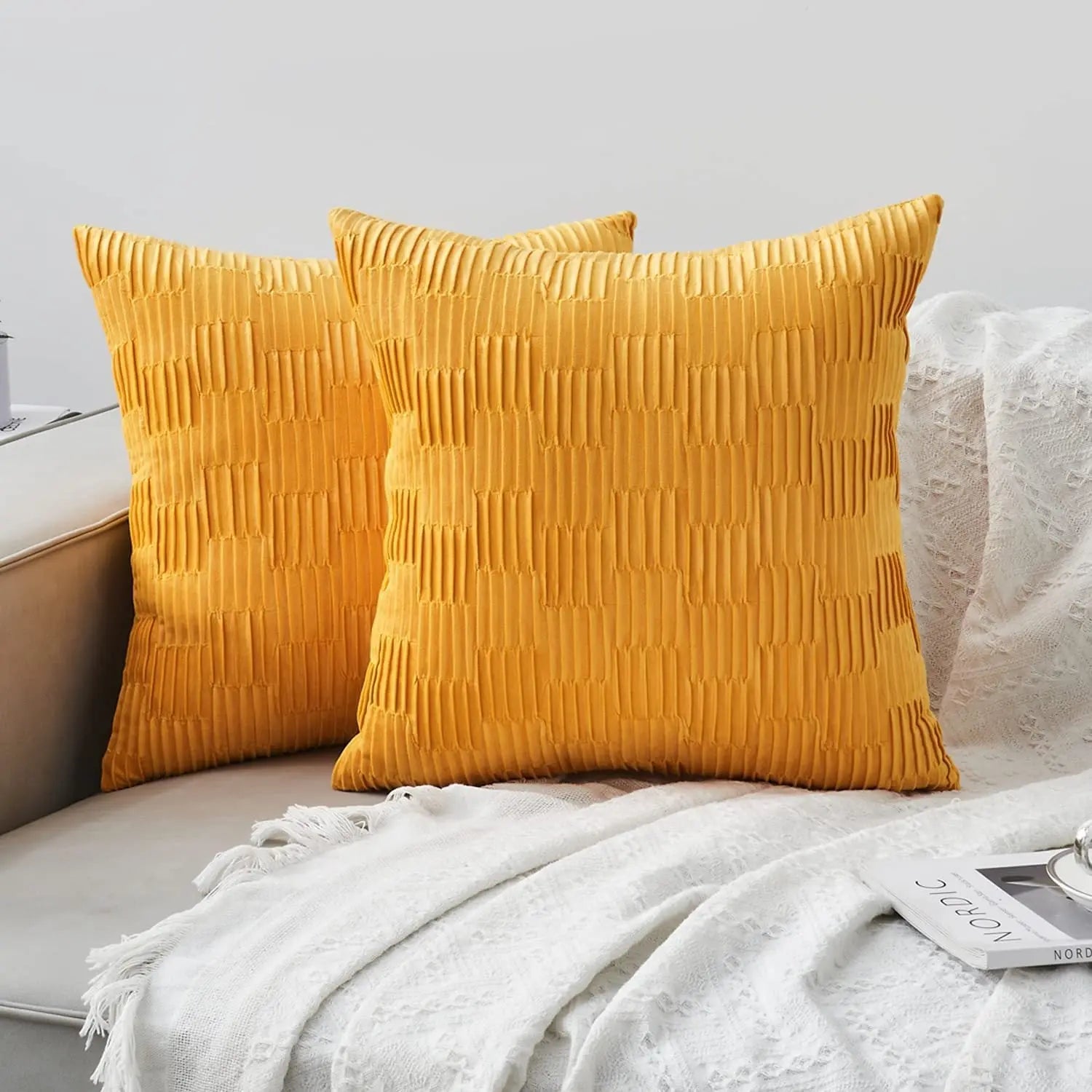 Housse de Coussin Velours ALMA 45 X45cm Without Pillow-W0116 10