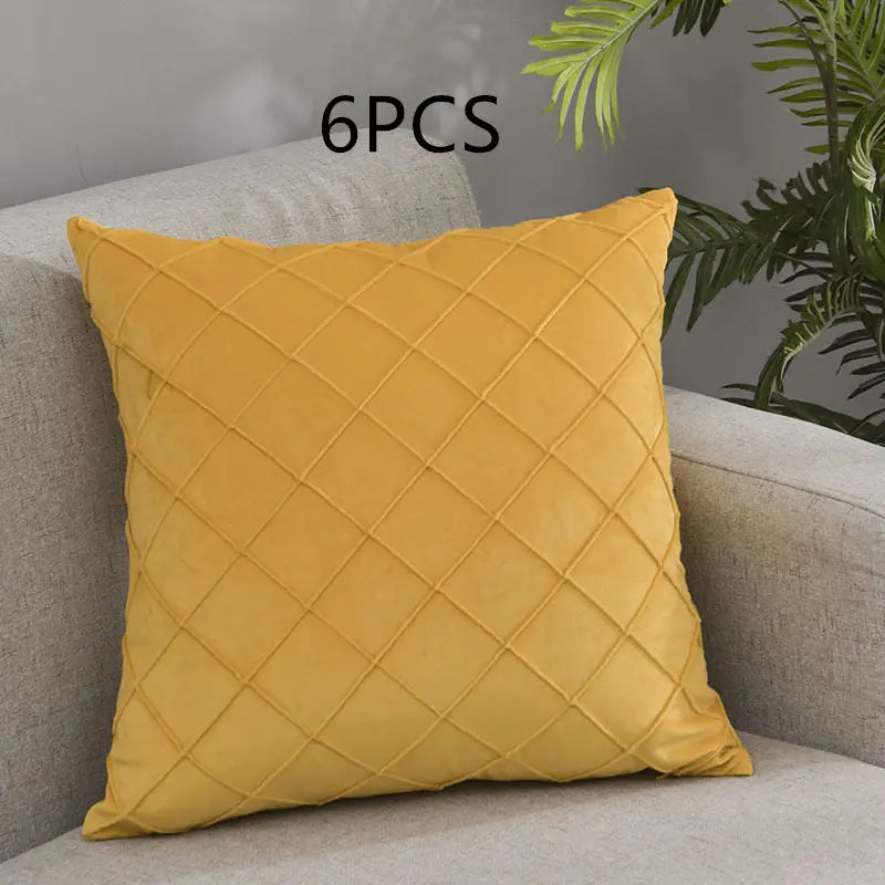 Housse de Coussin Velours ECLARA D19-50x50cm-6pcs