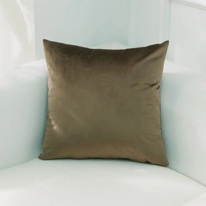 Housse de Coussin Velours EMALY 14Deep Coffee-45x45cm Without Core