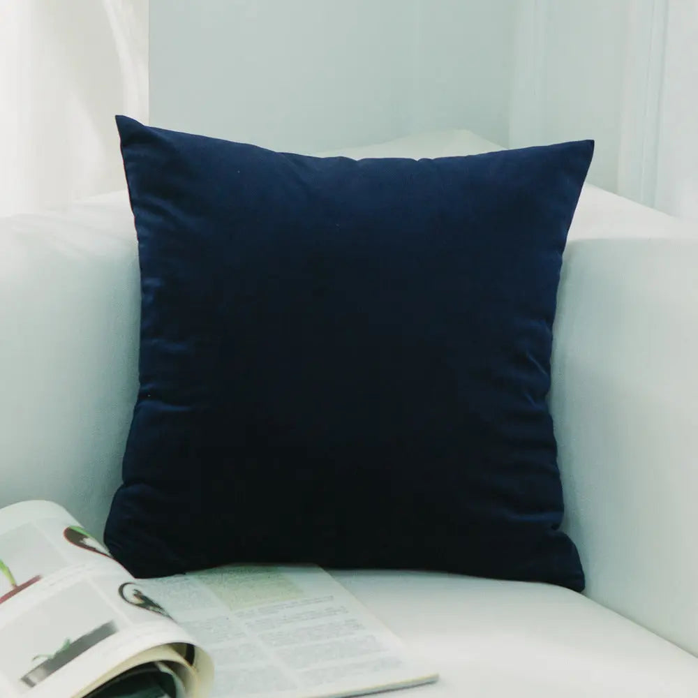 Housse de Coussin Velours EMALY 68Tibetan Blue-45x45cm Without Core