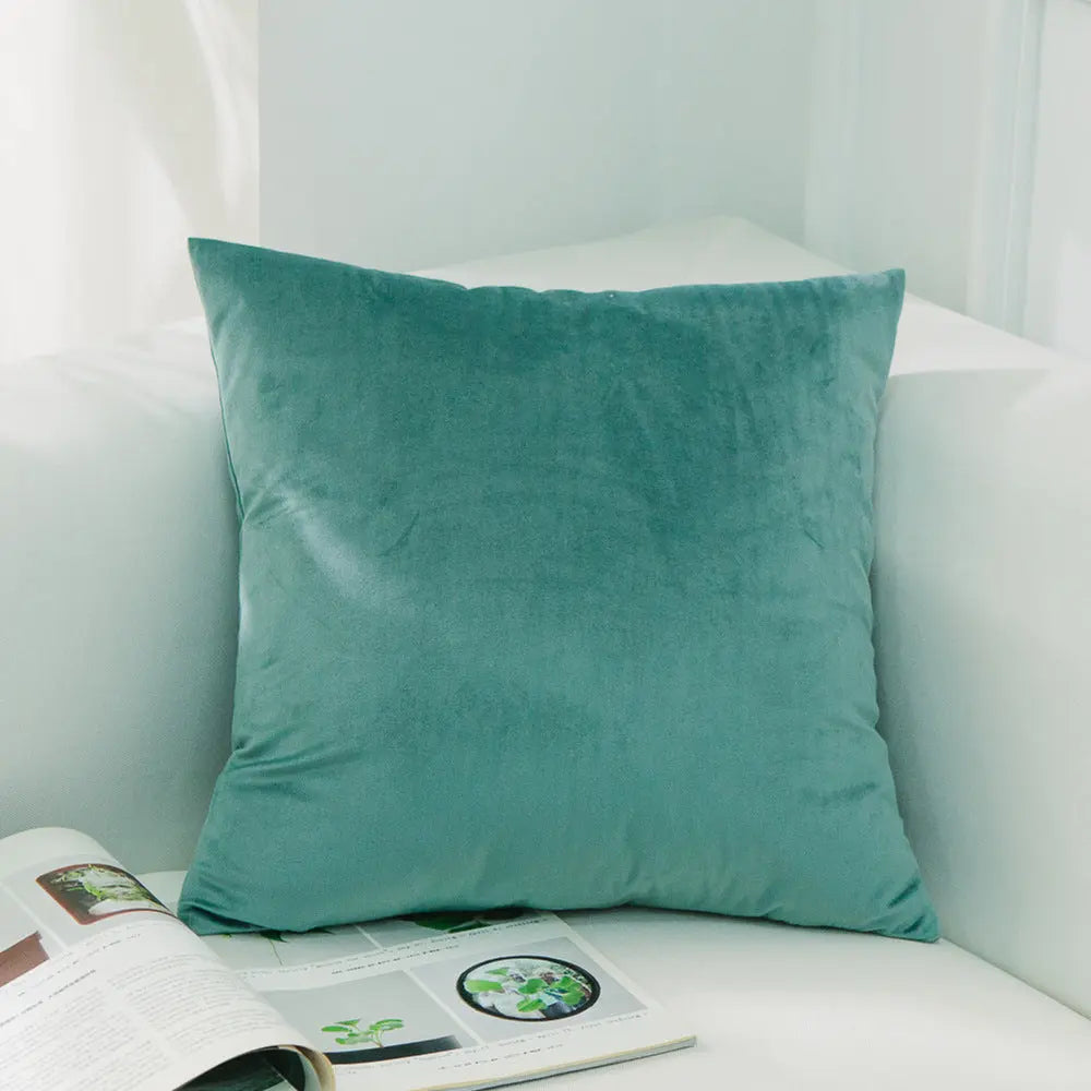 Housse de Coussin Velours FELIO 61Sapphire Blue-50x50cmWithout Core