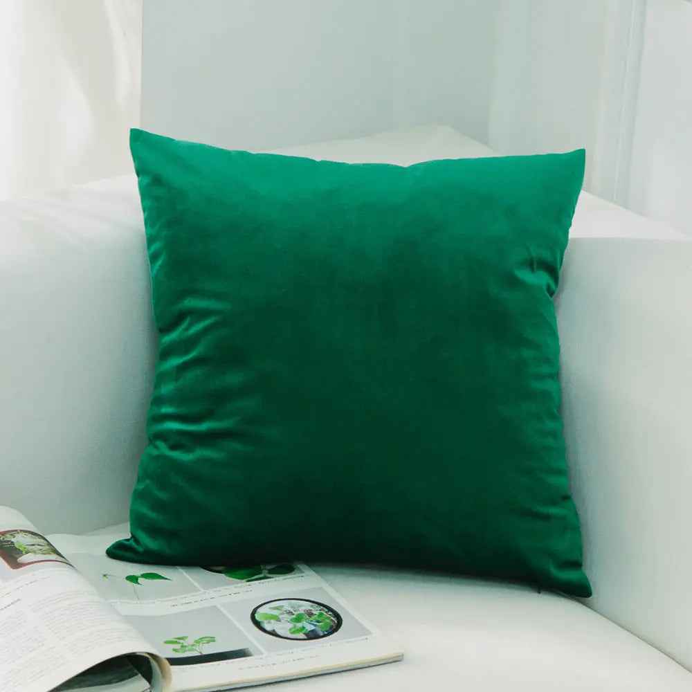 Housse de Coussin Velours FELIO 24Dark Green-50x50cmWithout Core