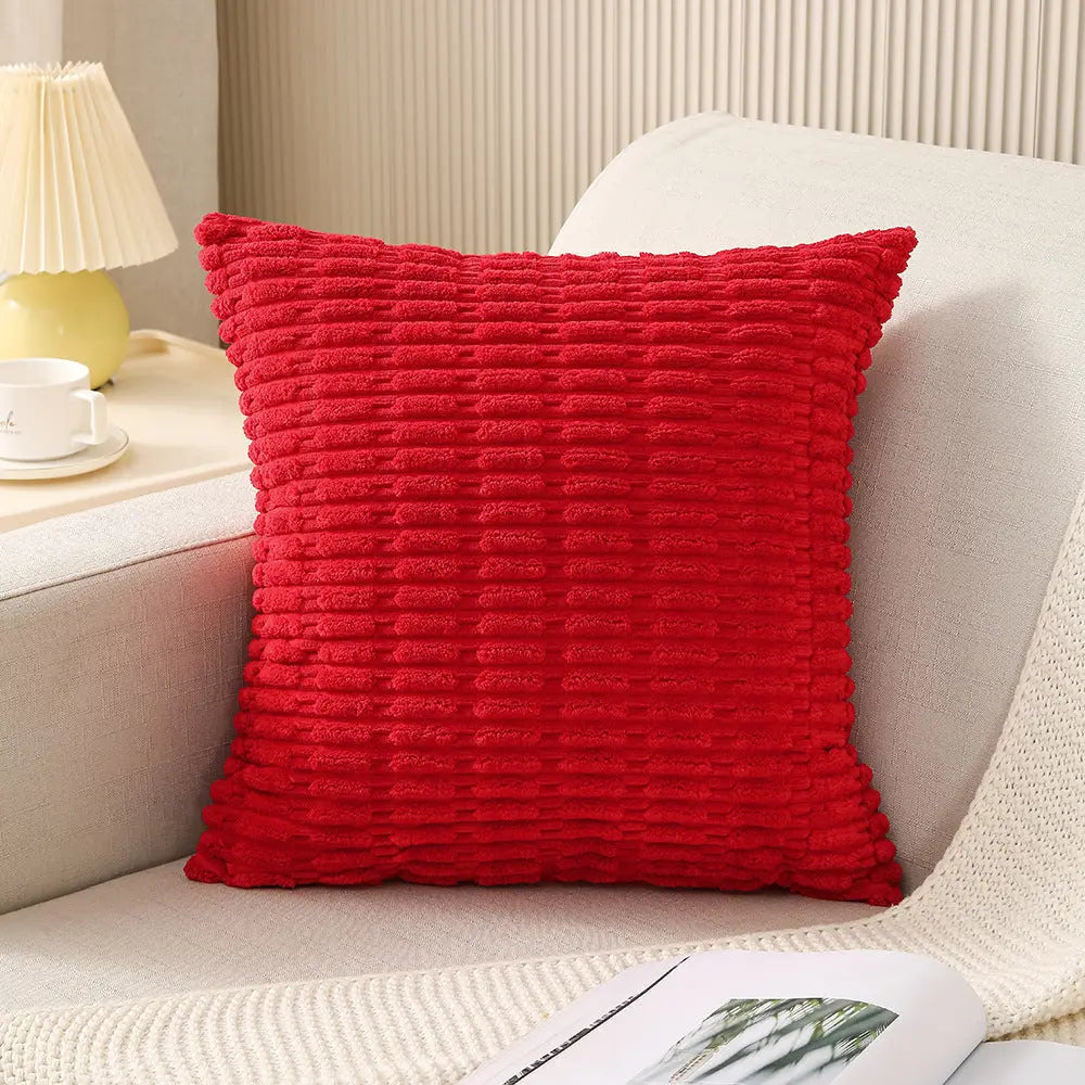 Housse de Coussin Velours LISCO Red-45cmx45cm Pillowcase