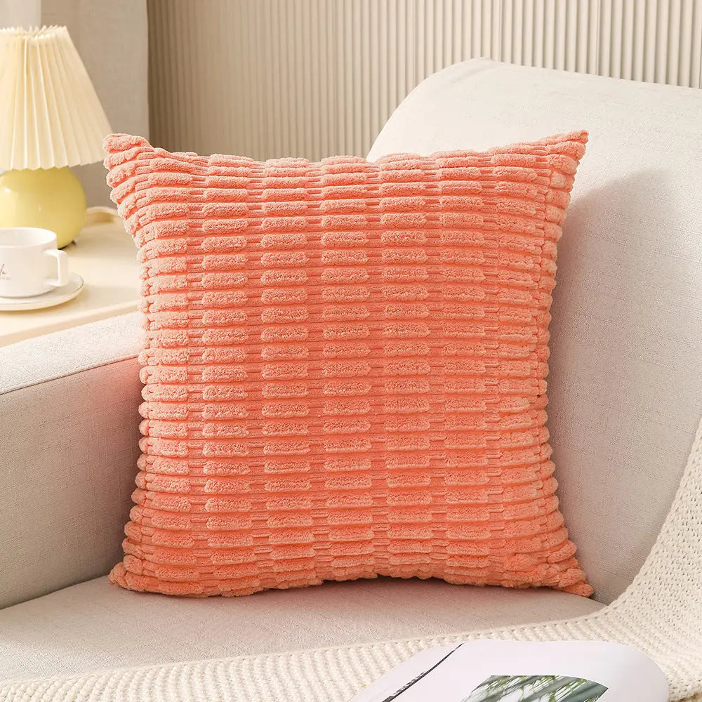 Housse de Coussin Velours LISCO Light Orange-45cmx45cm Pillowcase