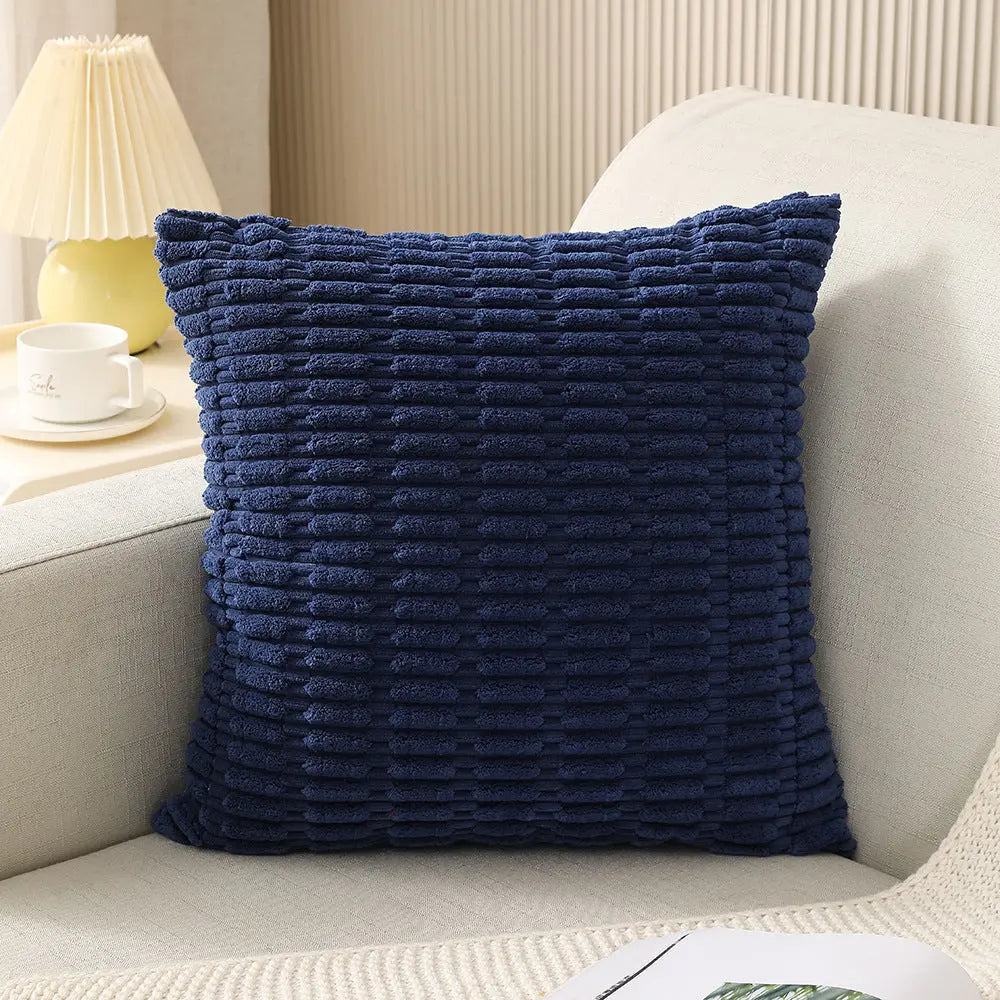 Housse de Coussin Velours LISCO Navy Blue-45cmx45cm With Pillow Core