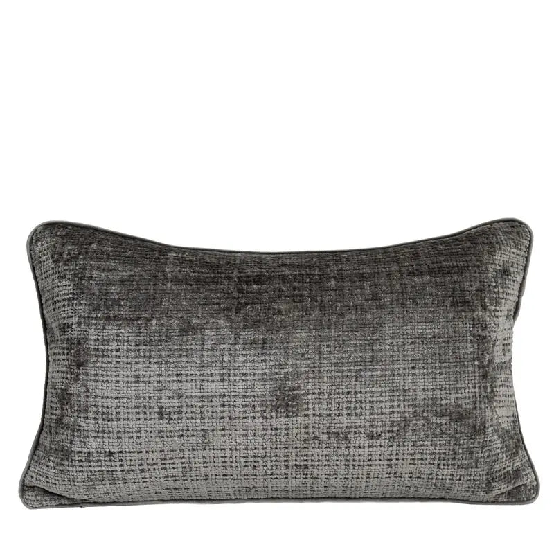Housse de Coussin Velvet Carré LINARA Grey coffee waist pillow-With core