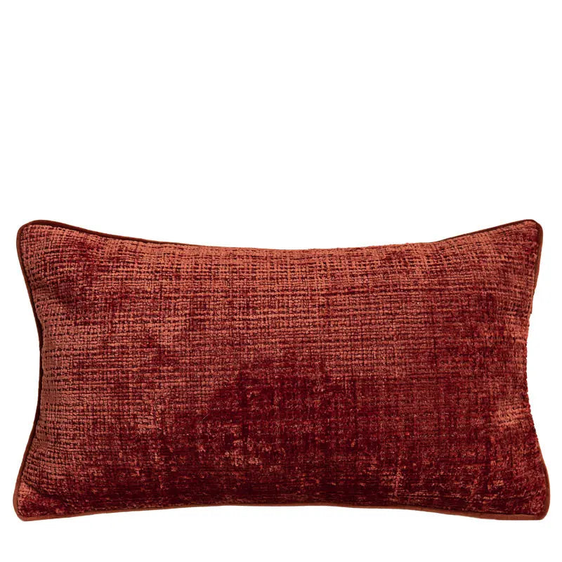 Housse de Coussin Velvet Carré LINARA Orange red waist pillow-Without core