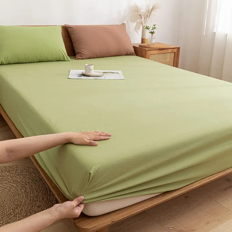 Housse de Matelas Coton Anti-Poussière PROTECTO Matcha green-90x200cm
