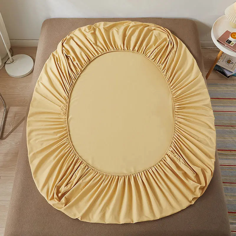 Housse de Matelas Coton Imprimé SANDEL Camel-180cmX200cmX11CM