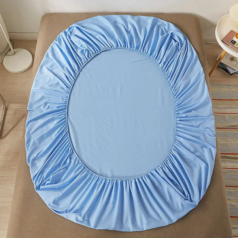 Housse de Matelas Coton Imprimé SANDEL Blue-120cmX200cmX10CM