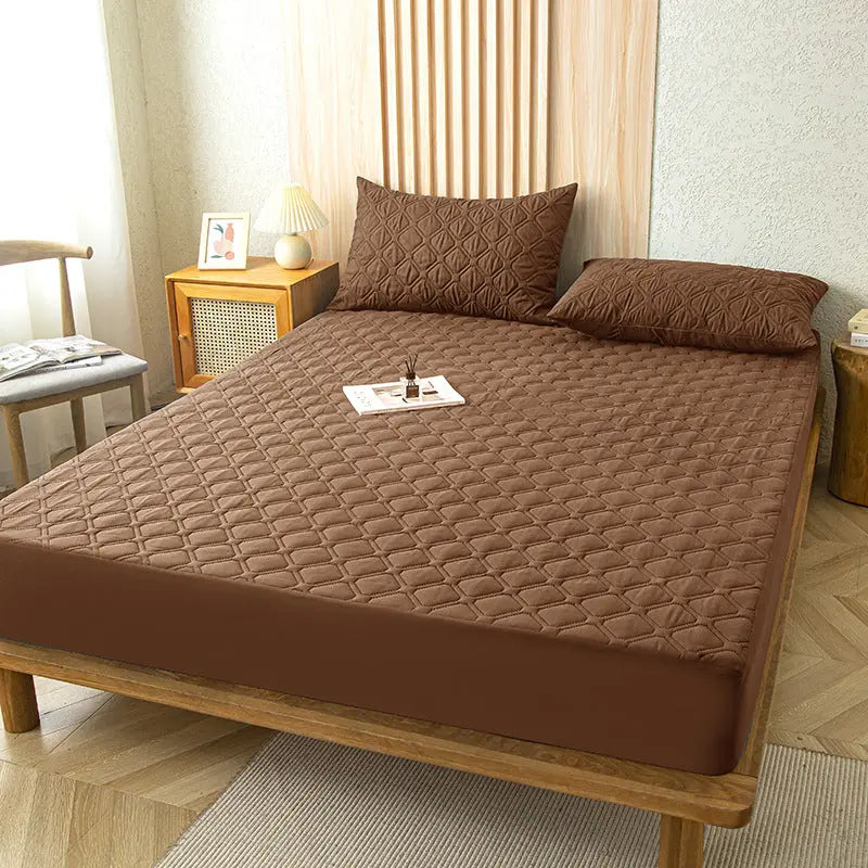 Housse de Matelas Imperméable QUILIA Dark Coffee-120x200 Add 30cm