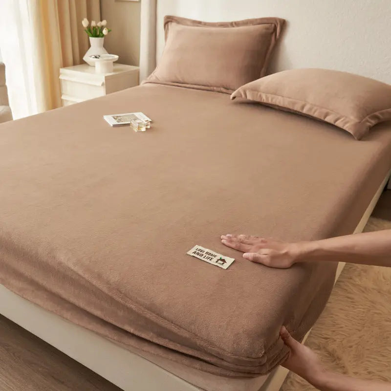 Housse de Matelas Moderne MilkFLUX Milk Fiber Coffee-180x200cm Three piece set