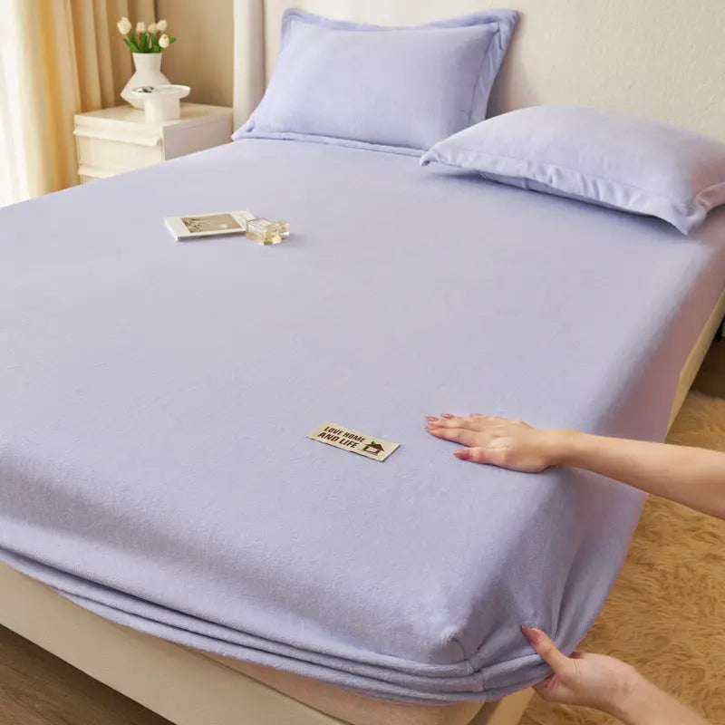 Housse de Matelas Moderne MilkFLUX Milk Fiber Purple-200x220cm Single Bed