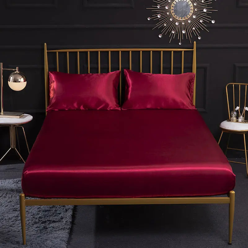 Housse de Matelas Soie Quilting SERENA Wine Red-138x190x35cm