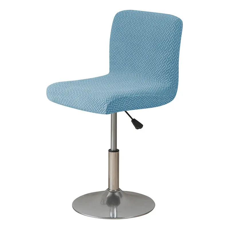 Housse de Tabouret Extensible **JACQUO** Turquoise Blue-Short Back