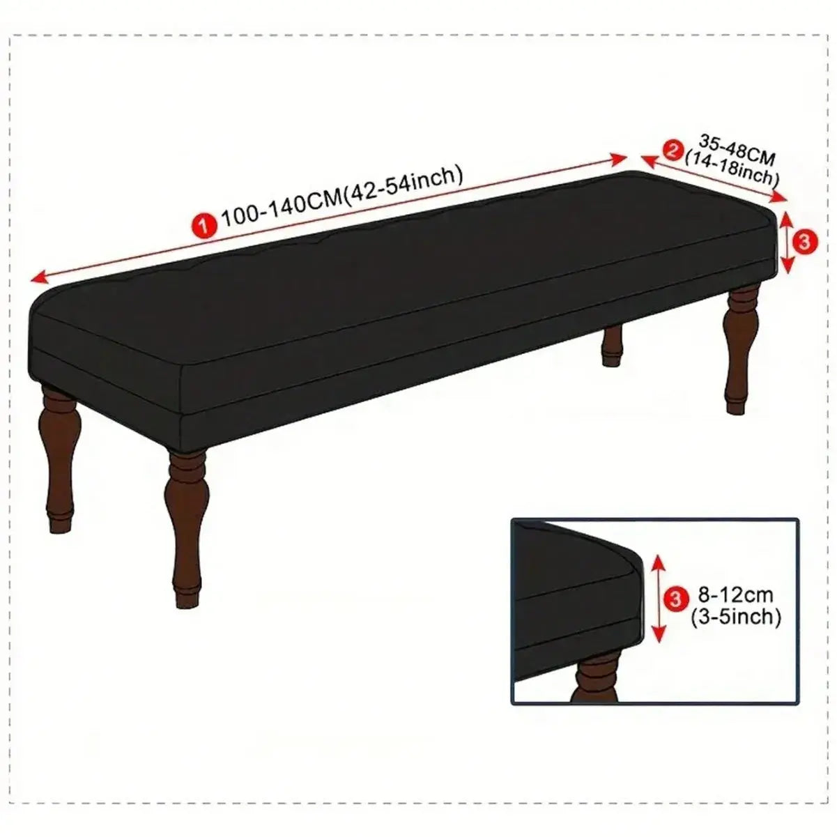 Housse Banquette Fourrure Moderne SILVEN