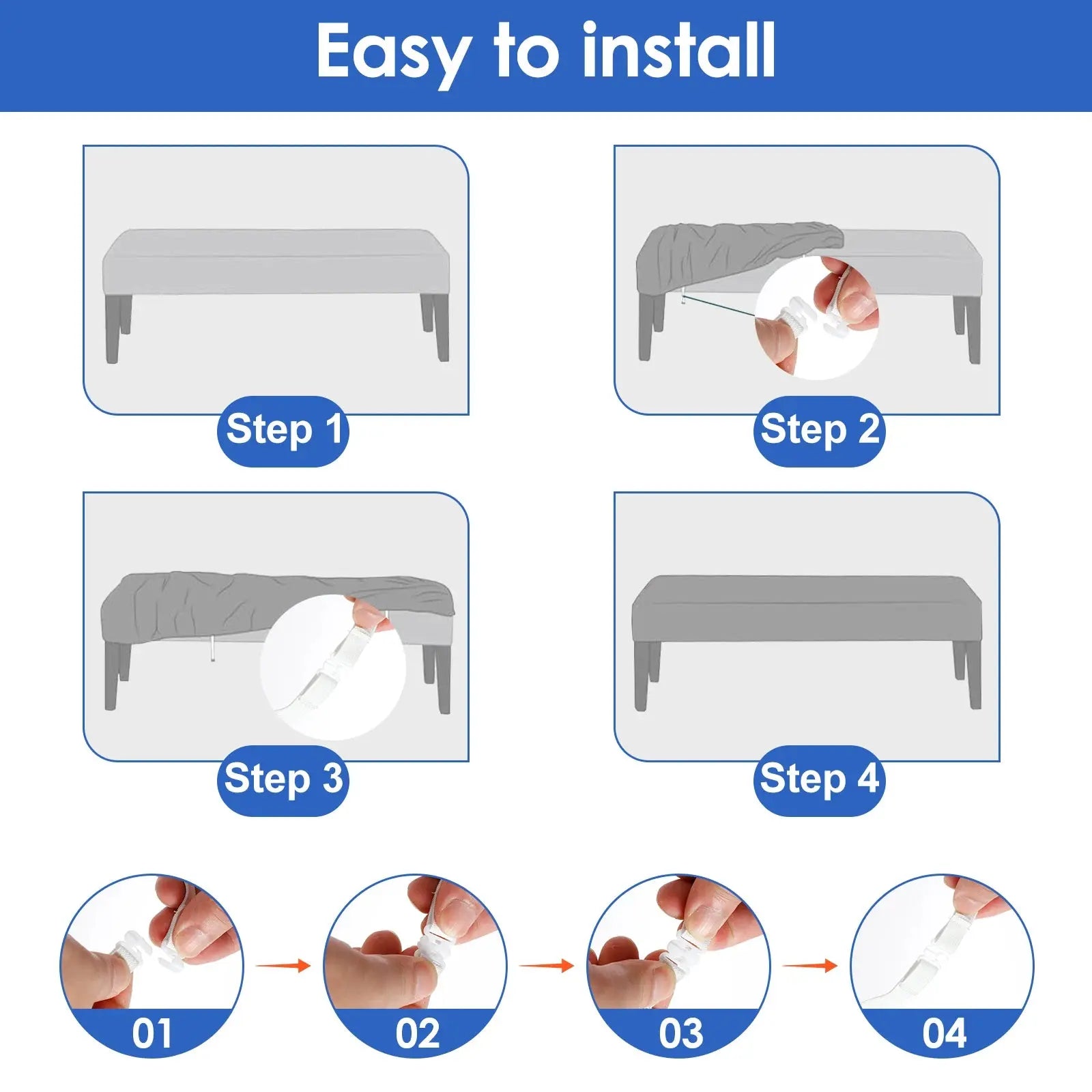 Housse Banquette Extensible PU LIVANTO