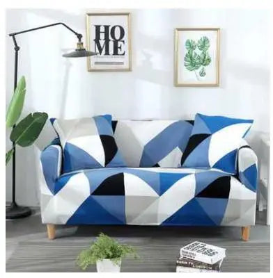 Housse de canapé Moderne MINISTYL Blue-Double and two pillows