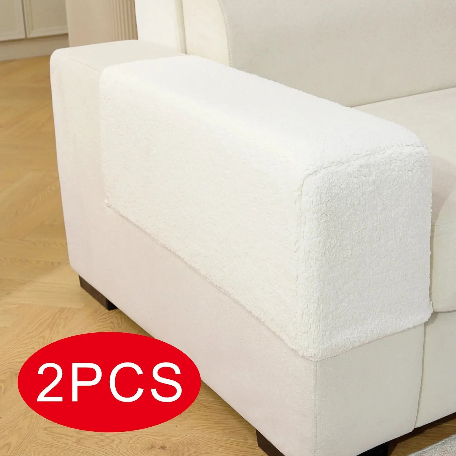 Housse Accoudoir Canapé Peluche VELMORA