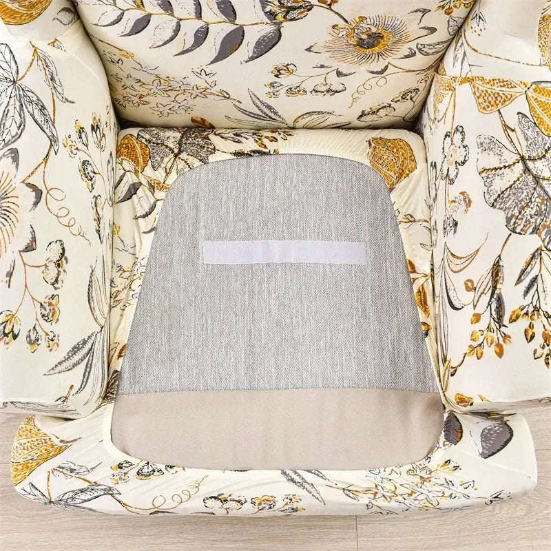 Housse de chaise à ailes extensibles, imprimé Floral, housse de fauteuil à ailes, protection de canapé à dossier incliné pour détente unique avec housses de coussin Housse de France